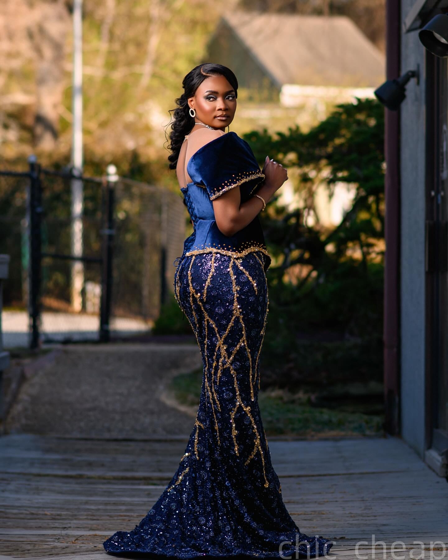 Aso Ebi Royal Blue Mermaid Prom Dresses 2025 Sequined Crystals Beaded Evening Formal Party Second Birthday Engagement Gowns Plus Size Dress For Specia