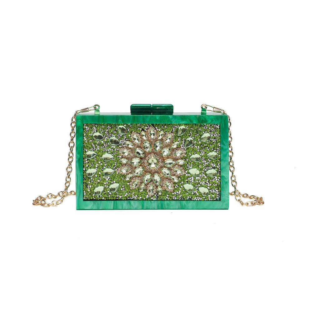 New Trendy Evening Water Wedding Cheongsam High-end Inlaid Brick Handheld Crossbody Bag
