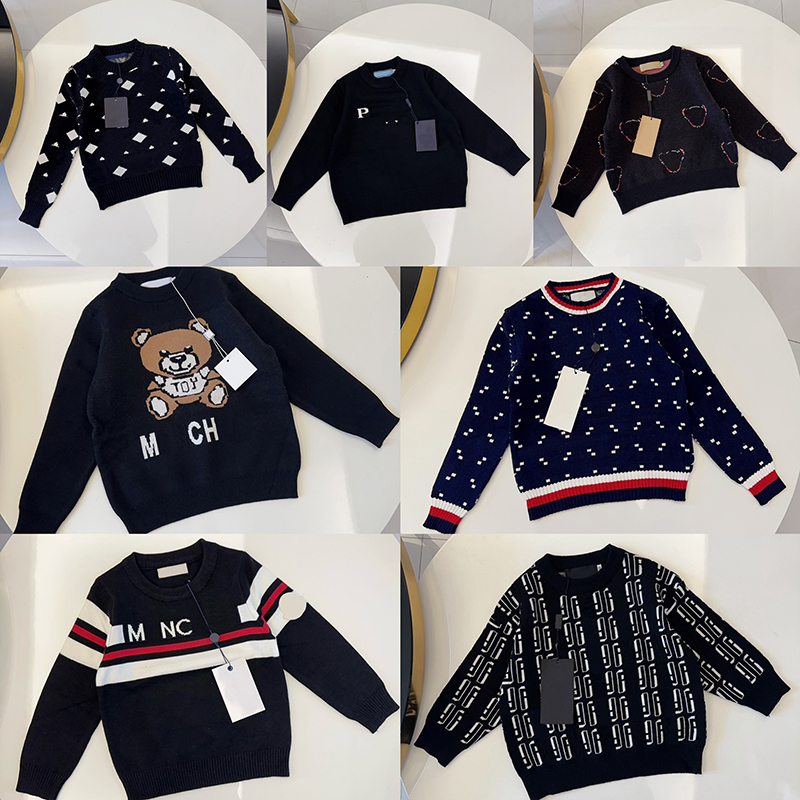 Sweater Kids Designer Clothes Knitted Shirts Children Hoodies Sweaters Luxury Pullover Sweatshirts Boy Girls Knit Sweater Autumn Winter Outerwear DPD2509021