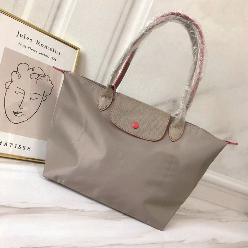 reusable grocery bags Made from Genuine Leather Trims and Handles Folding Shopping Bags