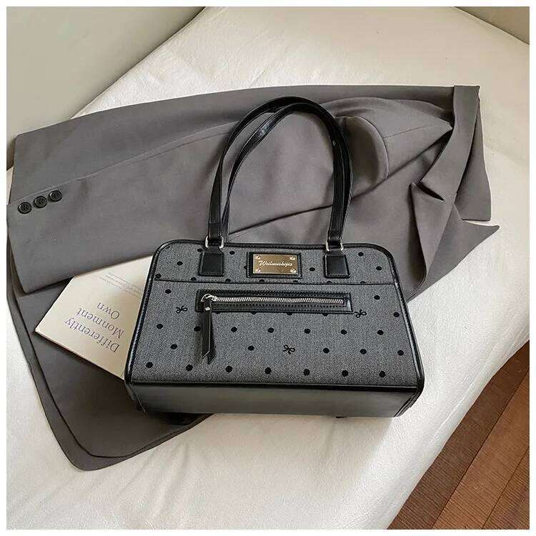 2025 New Korean Style Tote Large Capacity Vintage Shoulder Bag For Schoolgirl Elegant Commuter Backpack Purse