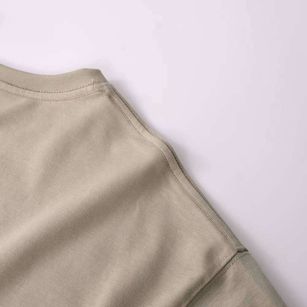 Clothing Luxury 100% Cotton 305Gsm Heavyweight Brand Logo Printed O-Neck Short Sleeve Men's T-Shirt