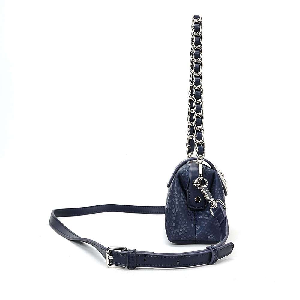 DHPet wholesale 2025 New Snake Print Leather Underarm Bag - Blue Chain Strap Shoulder Purse for Women, Casual Crossbody Bag