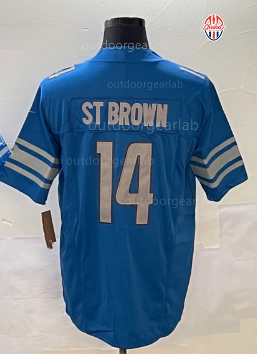 All stitched logos 26 Jahmyr Gibbs Football Jersey St. Brown Jared Goff Hooker Jackson Montgomery Reynolds Custom Jerseys