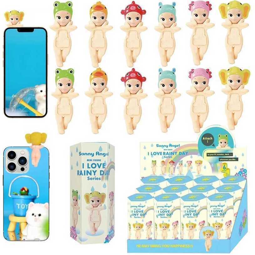 Sunny Angel Mini Figures Love Rainy Day Series Toy Set for Girl Mystery Blind Box Include Frog Duck Goldfish Decoration Gift SJXO