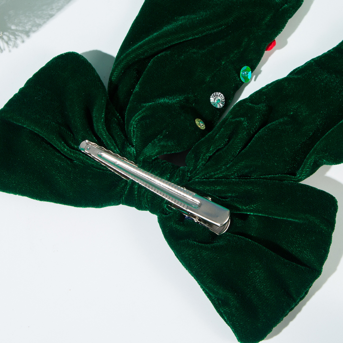 New Christmas Hair Clips Elegant Bow Adorned with Star Snowflake Christmas Tree Glitters Perfect Party Hair Accessories