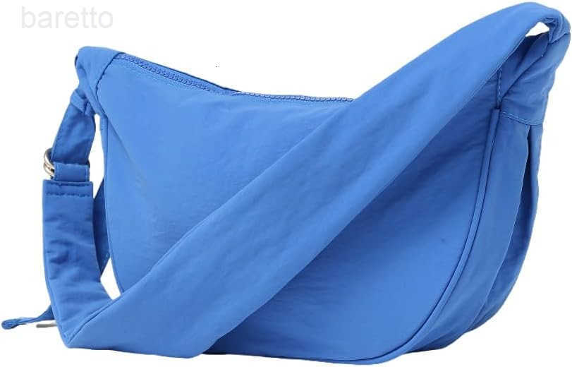 Small Canvas Crescent Tote Handbag Mini Crossbody Cellphone Sling Bag Purses With Adjustable Strap Zipper M250903