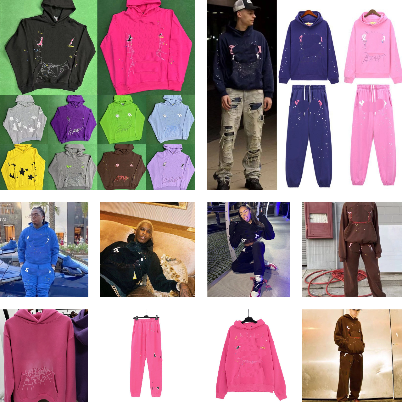 Designer Men's Hoodie Hip Hop Singer Same Style Foam Letter Couple Hoodie Cotton Y2K Sports Fashion Street Style US Size Same foam letter hoodie