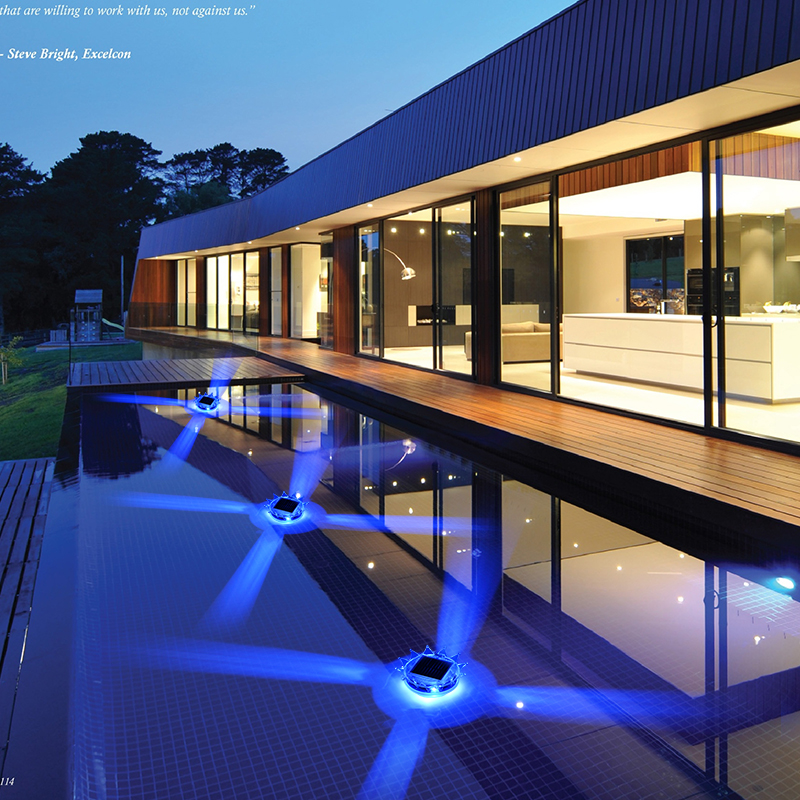 Eco-Friendly LED Submersible Solar Light Fixtures - Ideal Illumination for Above-Ground Pools