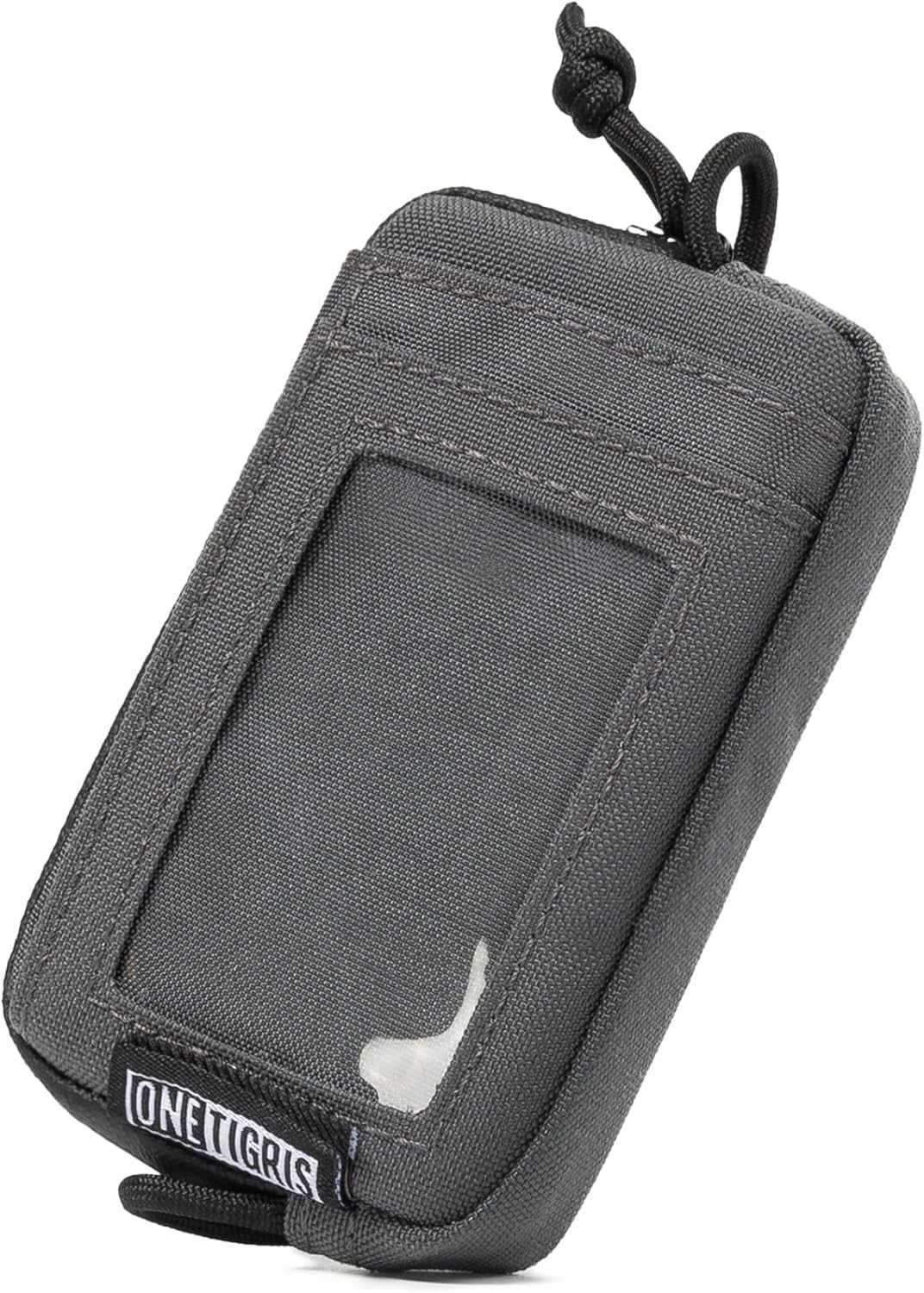 Front Pocket Wallet with Zippers Small Coin Purse Tactical Wallet Nylon Minimalist Wallet for Men Women BrownZ250911