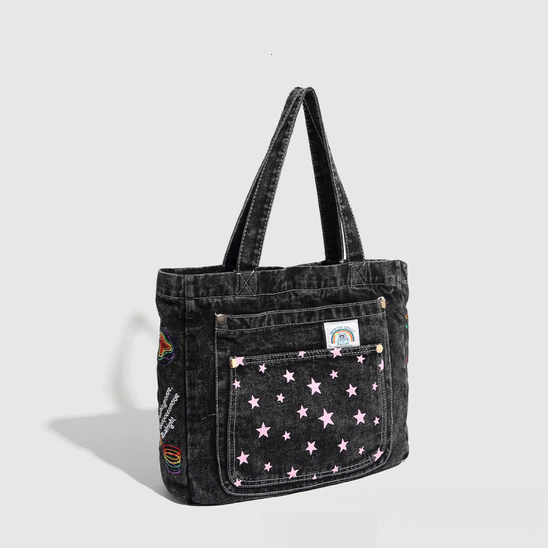 Autumn New Large Capacity atmosphere Handbag Cowboy Bag Simple Fashion Versatile Commuter Handbag Niche Design Designer Shoulder Bag