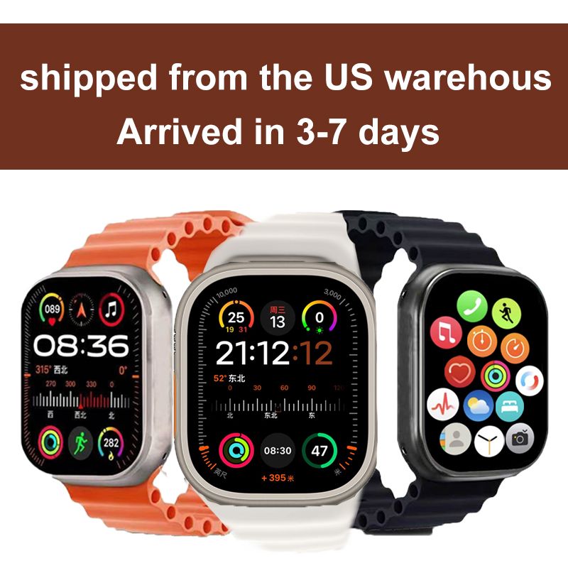 US Stock for Smartwatch Ultra2 Series 49mm Wireless Bluetooth Sport Silicone Case