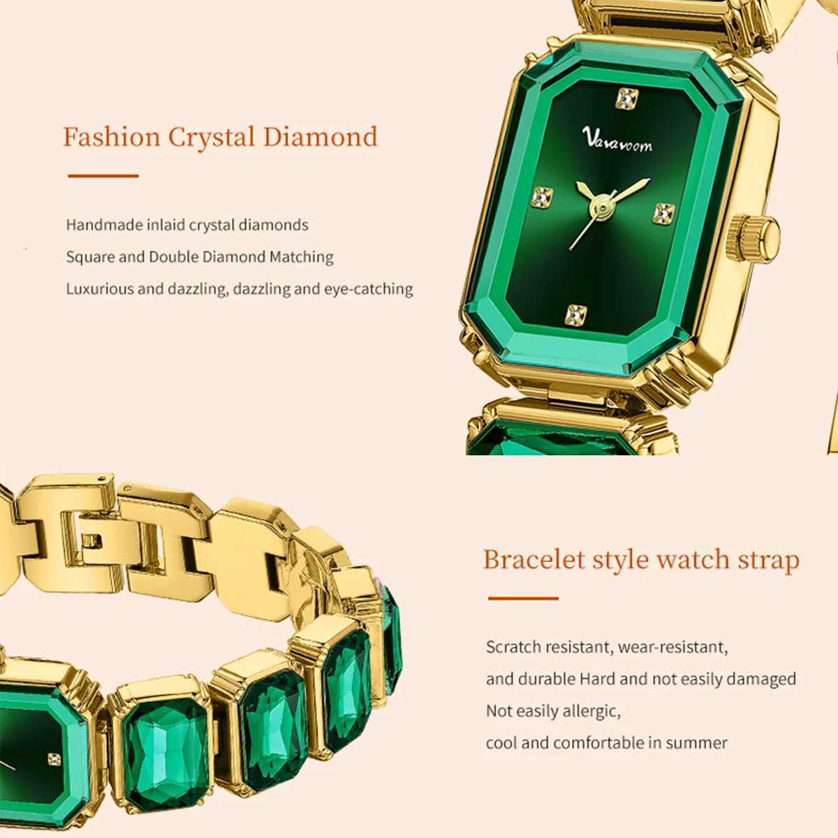 2024 New Luxury Diamond Women Bracelet Watch Fashion Rose Gold Stainless Steel Strap Original Quartz Movement Ladies WatchXJ250902