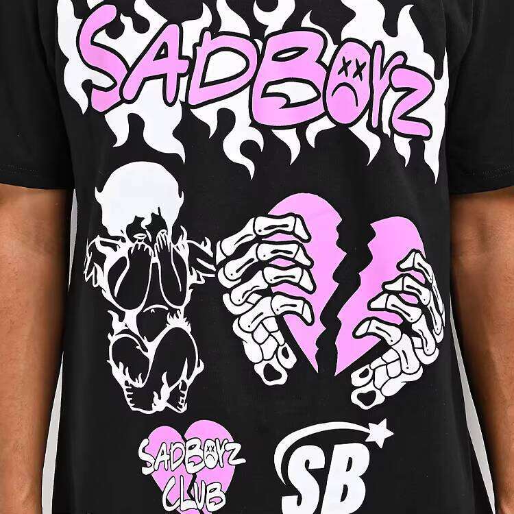 Logo Men's Short Sleeve Graphic Print Oversized Vintage T-Shirt 100% Cotton 260g Formal Style