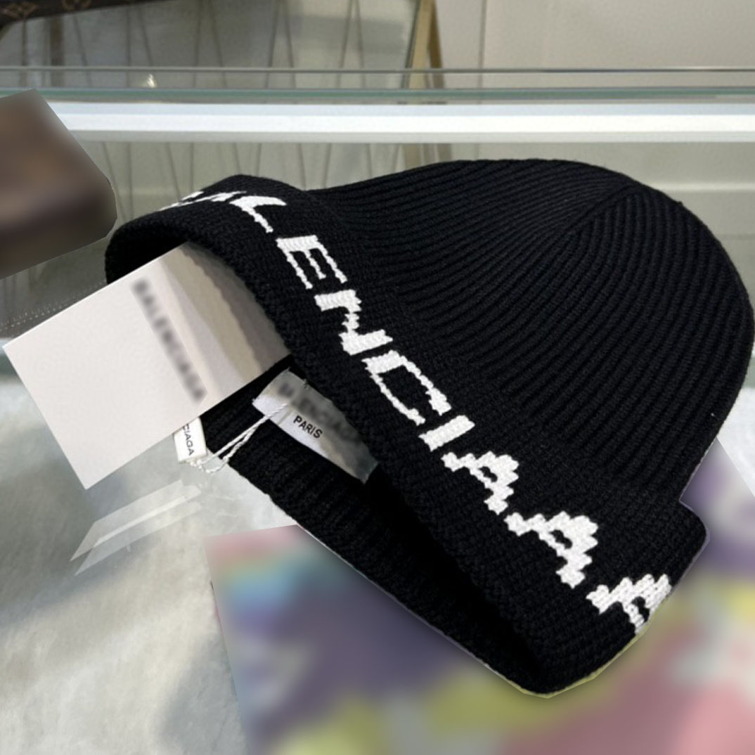 Balencuaga Hat And Scarf Set Bb Luxury Designer Fashion Wool Beanie/Skull Caps High Quality Embroidered Logo 3b sports beanie Hats