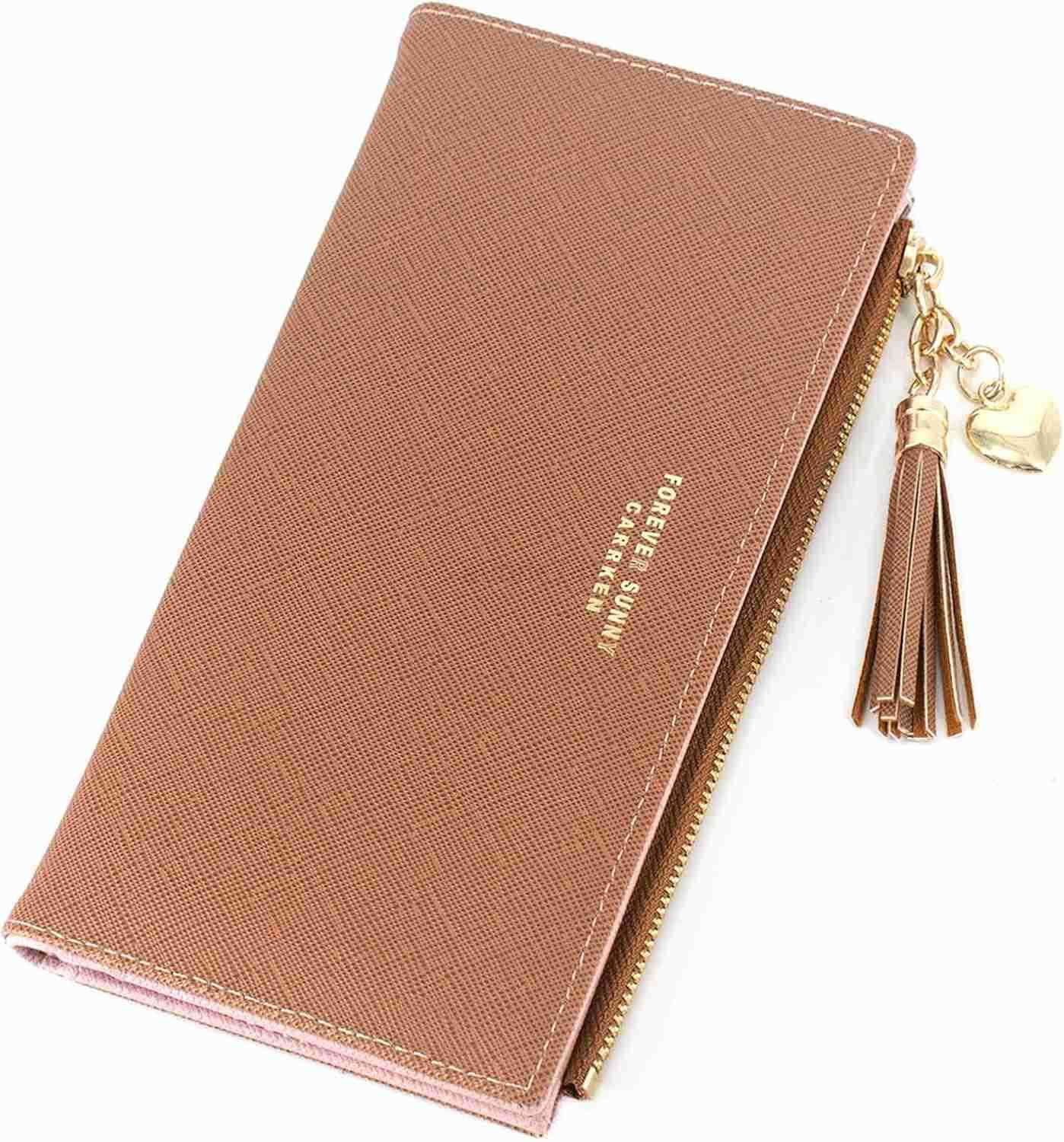 Womens Wallet Cute Elegant Long Slim Card Holder Case Minimalist Coin Purse Thin Tassels Zip Clutch Wallets for Girls LadiesZ250911