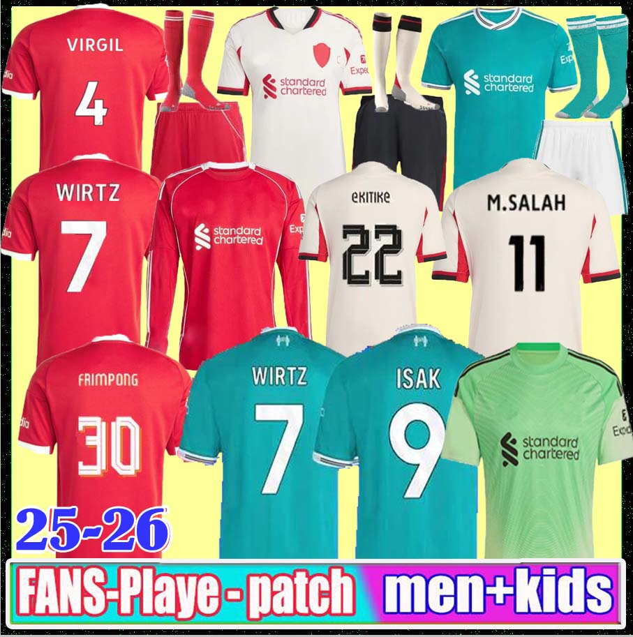 25 26 MAC ALLISTER soccer jersey DIOGO JOTA EkitikE 2025 2026 football shirt RIO SZOBOSZLAI A.BECKER FRIMPONG Wirtz Kerkez men kids kit uniforms SALAH ISAK GAKPO