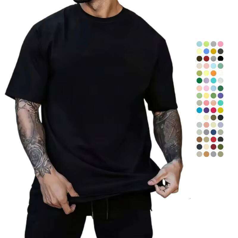 Men Clothing100% Cotton240GSMHigh Quality Round Neck Short Sleeve Printed T-Shirt