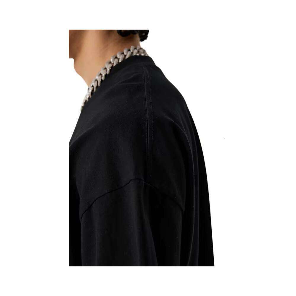 100% Cotton 350Gsm Heavyweight Text Print O-Neck Short Sleeve Men's T-Shirt Oversized Fit