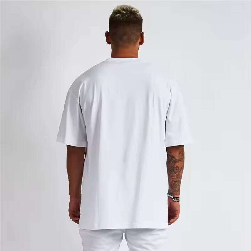 High Quality 100% Cotton 230GSM Men's Short Sleeve T-Shirt Printed Logo Solid Pattern