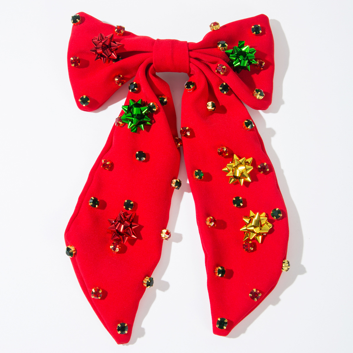 New Christmas Bow Hair Clips for Women Sparkling Snowflake Embellished Party Hair Accessories