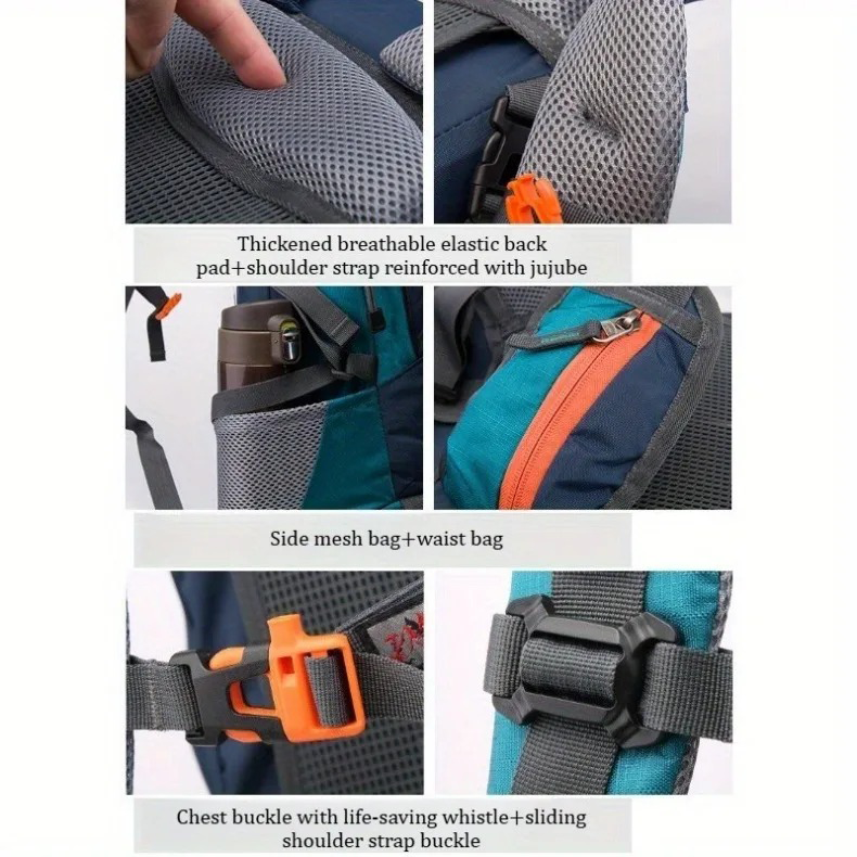 Hiking Backpack Packable Lightweight Camping Backpack Men Women Waterproof Hiking Daypack Outdoor Travel Daypack, 50L