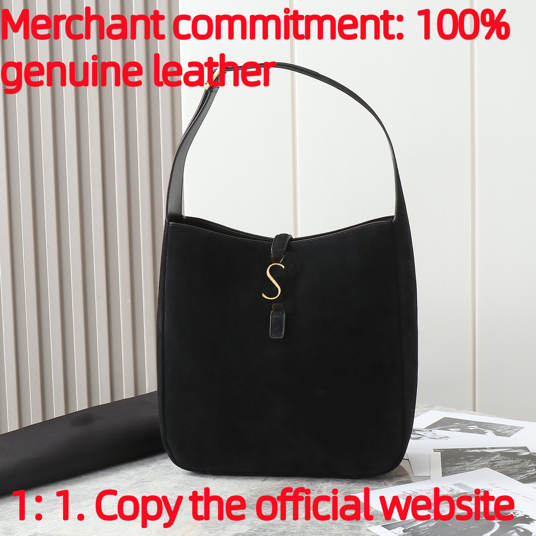 Top quality Designer Genuine Leather Fashion Shoulder Bags Top Quality Women Handbag LE 5 a 7 Supple Hobo Rose Casual Brown Suede Tote Bag Underarm Purse Shopping