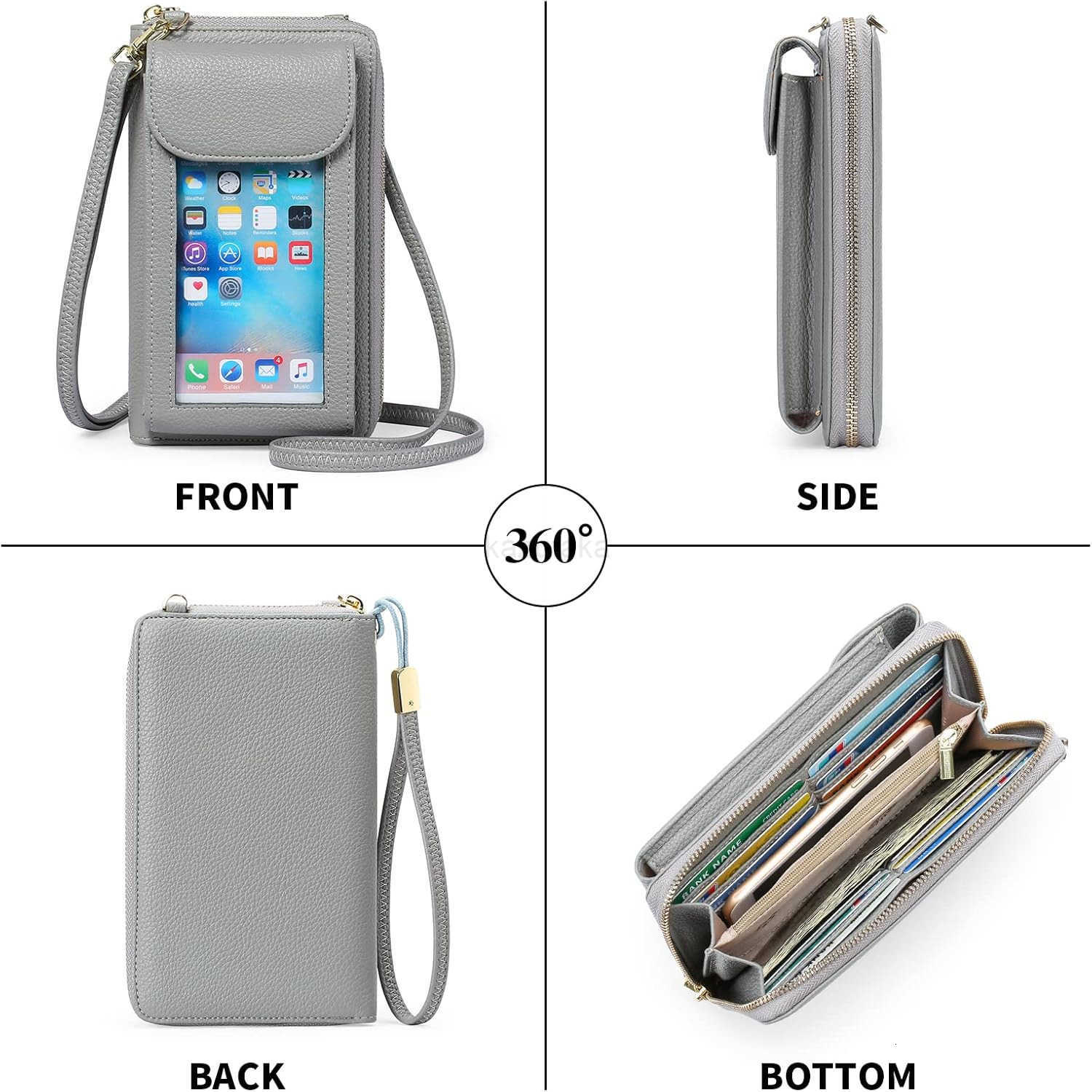 Small Cell Phone Crossbody Bag Purse for Women PU Leather Wallet Purse Z250910