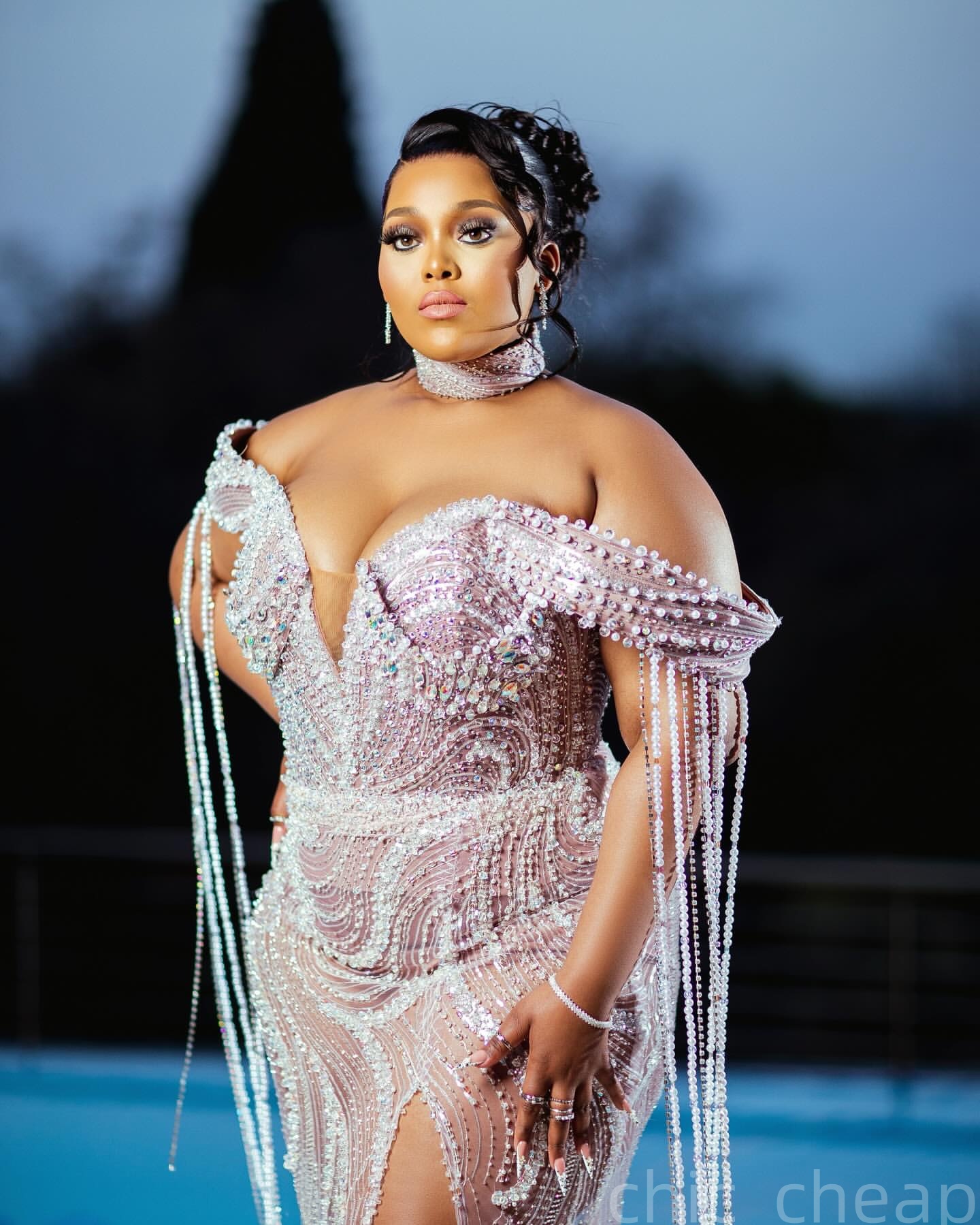 Aso Ebi Mermaid Ivory Prom Dresses 2025 Illusion Crystals Sequined Evening Formal Party Second Birthday Engagement Gowns Plus Size Dress For Special O