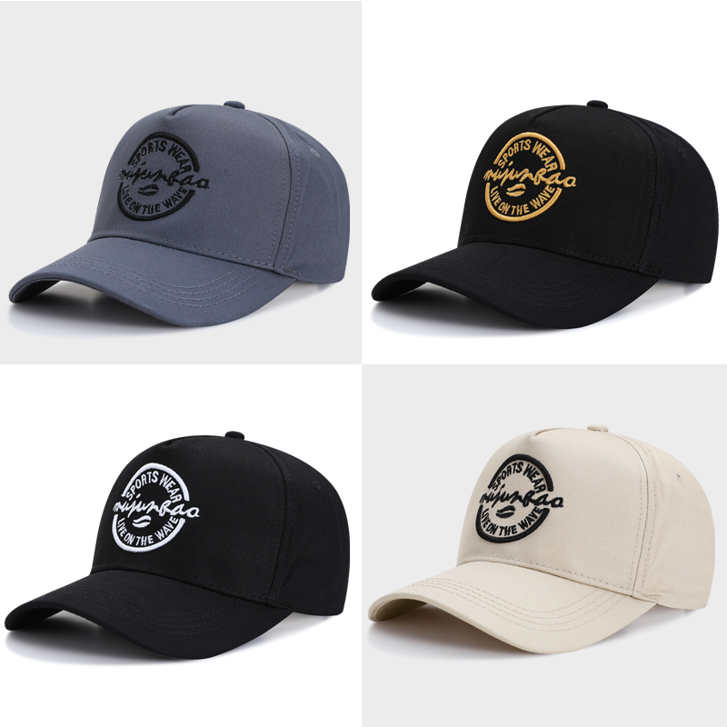 Pure cotton embroidered blank hat with personalized embroidered label baseball cap supports private customization