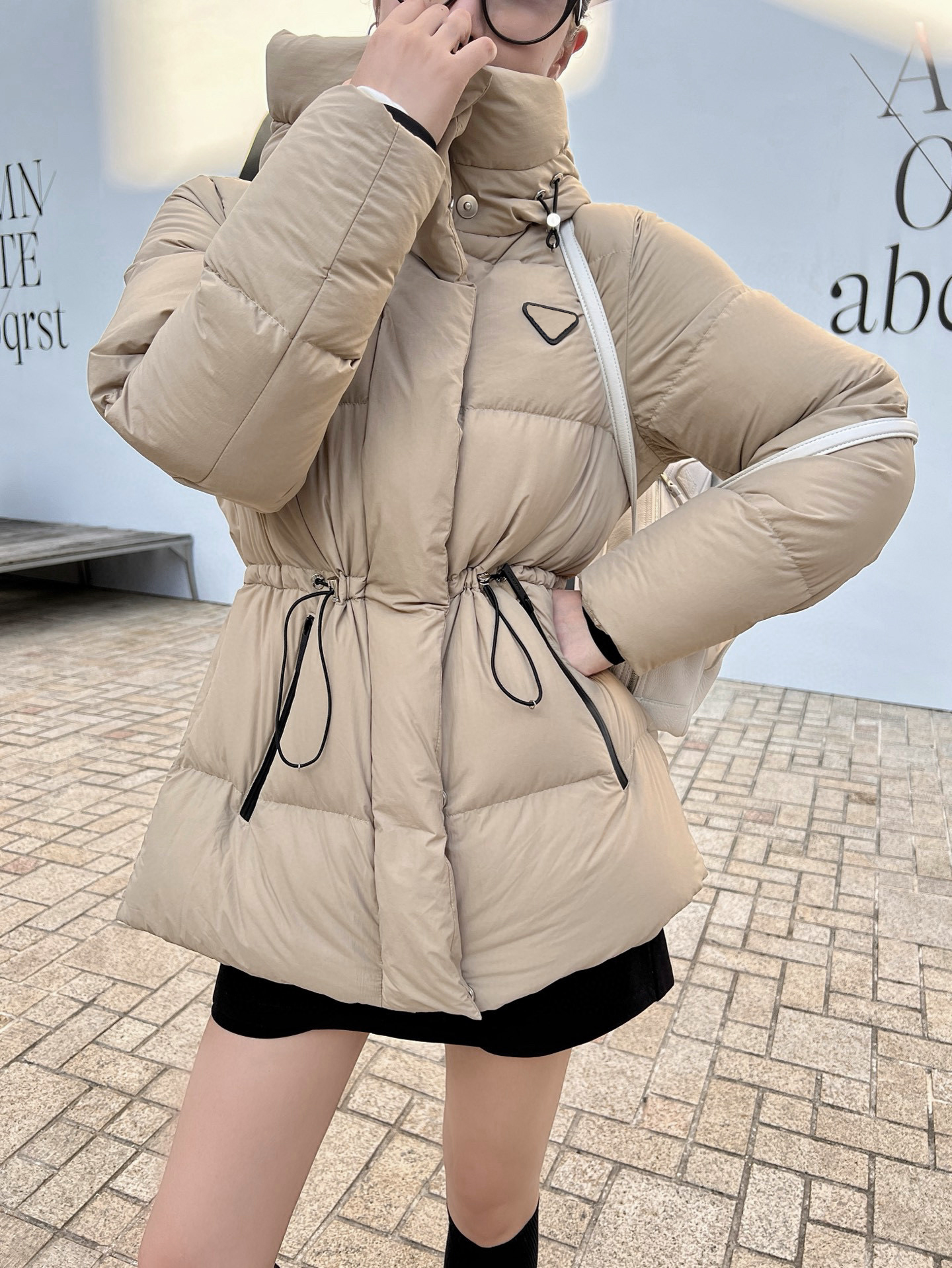 (Order by pic in opt, not by desc) coofandy womens winter packable puffer coat down jacket mid-length down coat with a drawstring waist
