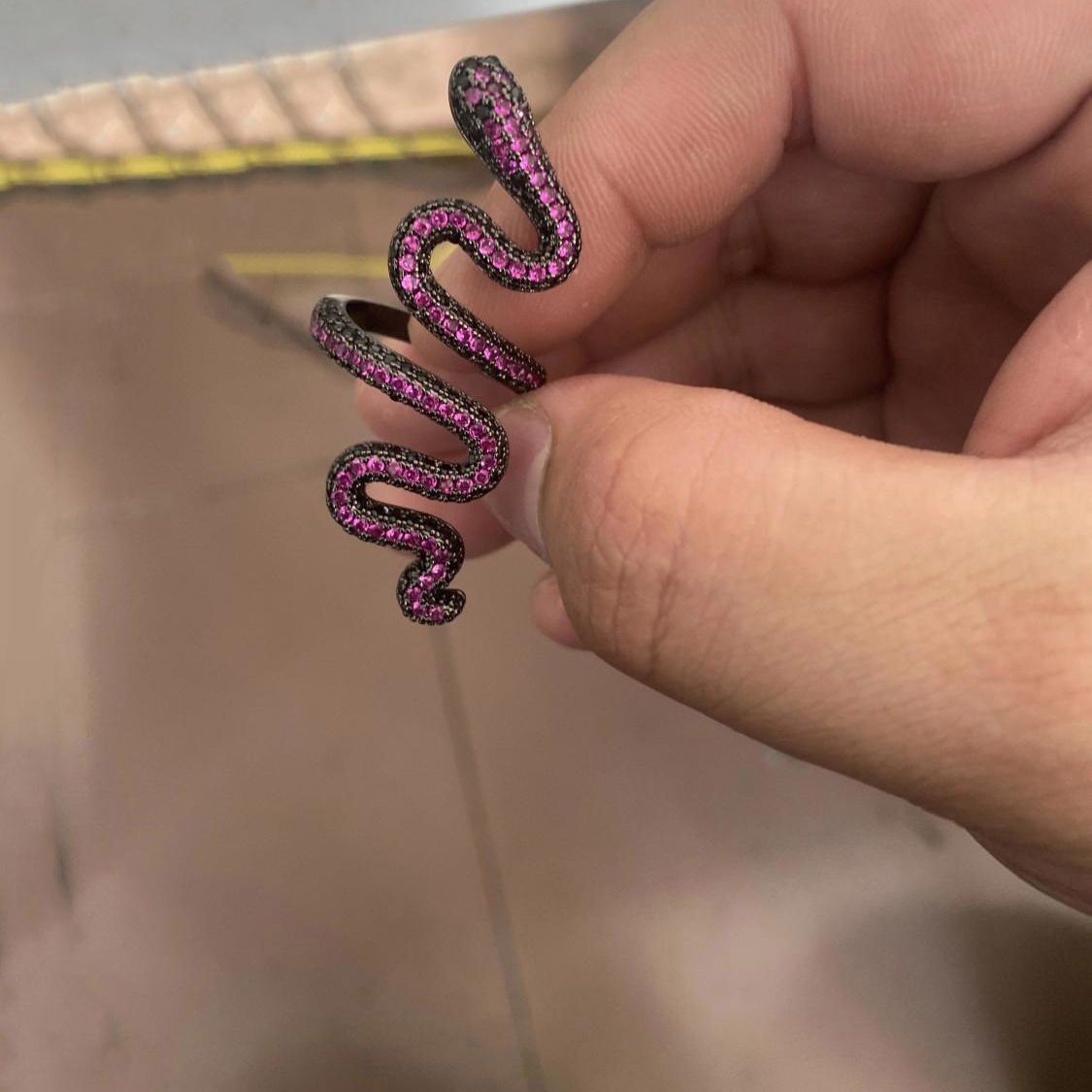 Exquisite Gold And Silver Ring, Fashionable Snake Outfit Design, Exquisite Zircon Inlay, Suitable For Daily Wear And Holiday Gifts, Trendy Exquisite J