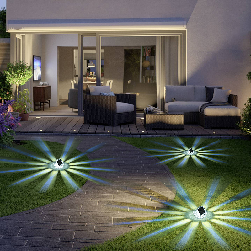 Outdoor Solar Garden Lights - Decorative Wall Lamps with Ground Plug for Lawns