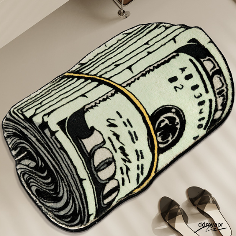 Carpets Thickened Fashion ddmyapr Living Room Carpet Creative Dollar Home Decoration Children's Bedroom Bedside Plush Mat Cloakroom Fluffy Rug 23