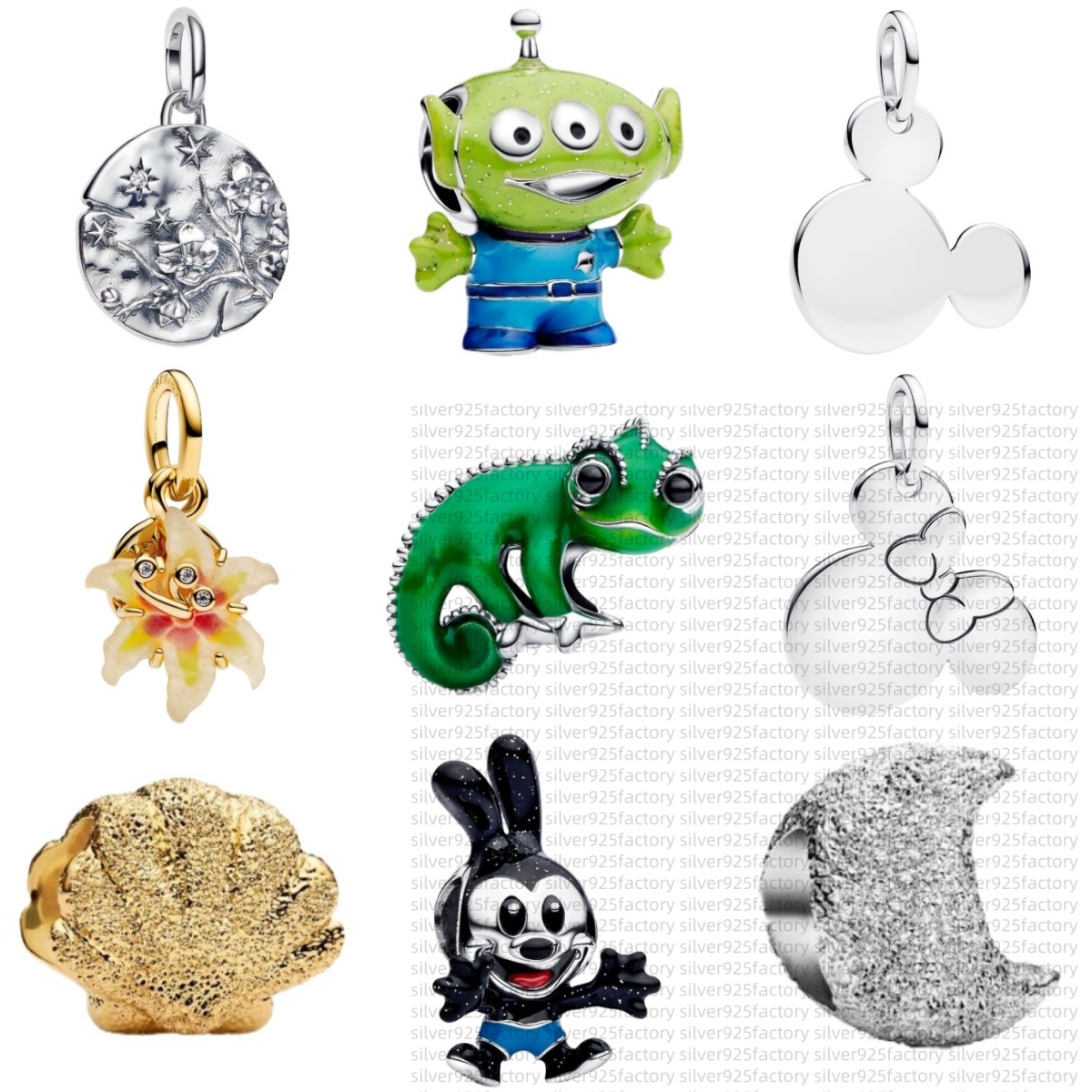 NEW charms heart bracelets Tangled Sundrop Flower Glow in the dark Charm for women 925 Silver Pendant fit Bracelet Necklace Classic designer luxury jewelry Gifts