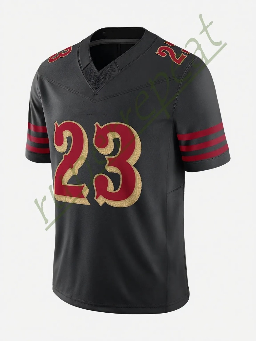 Custom Football 2025 Rivalries Jersey Whtie Black Red Christian McCaffrey Brock Purdy Deebo Samuel Trey Lance Nick Bosa George Kittle Fred Warner Jerr
