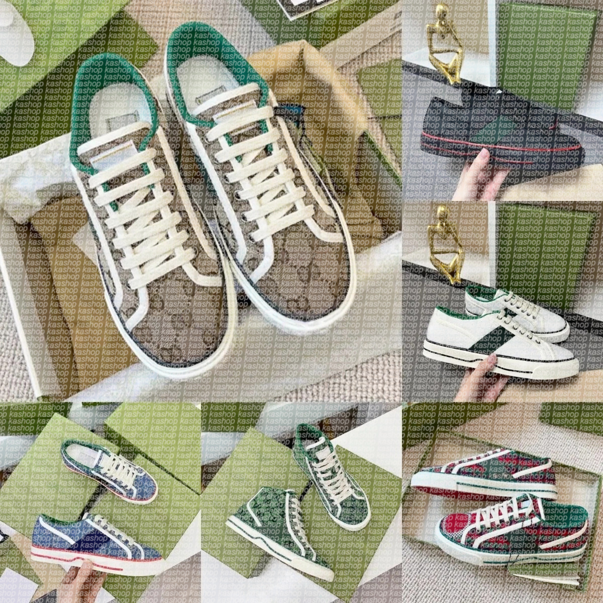 Designers Tennis 1977 Sneakers Luxury Canvas Shoes Beige Blue Washed Jacquard Denim Shoe Ace Rubber Sole Embroidered Vintage Casual Sneaker