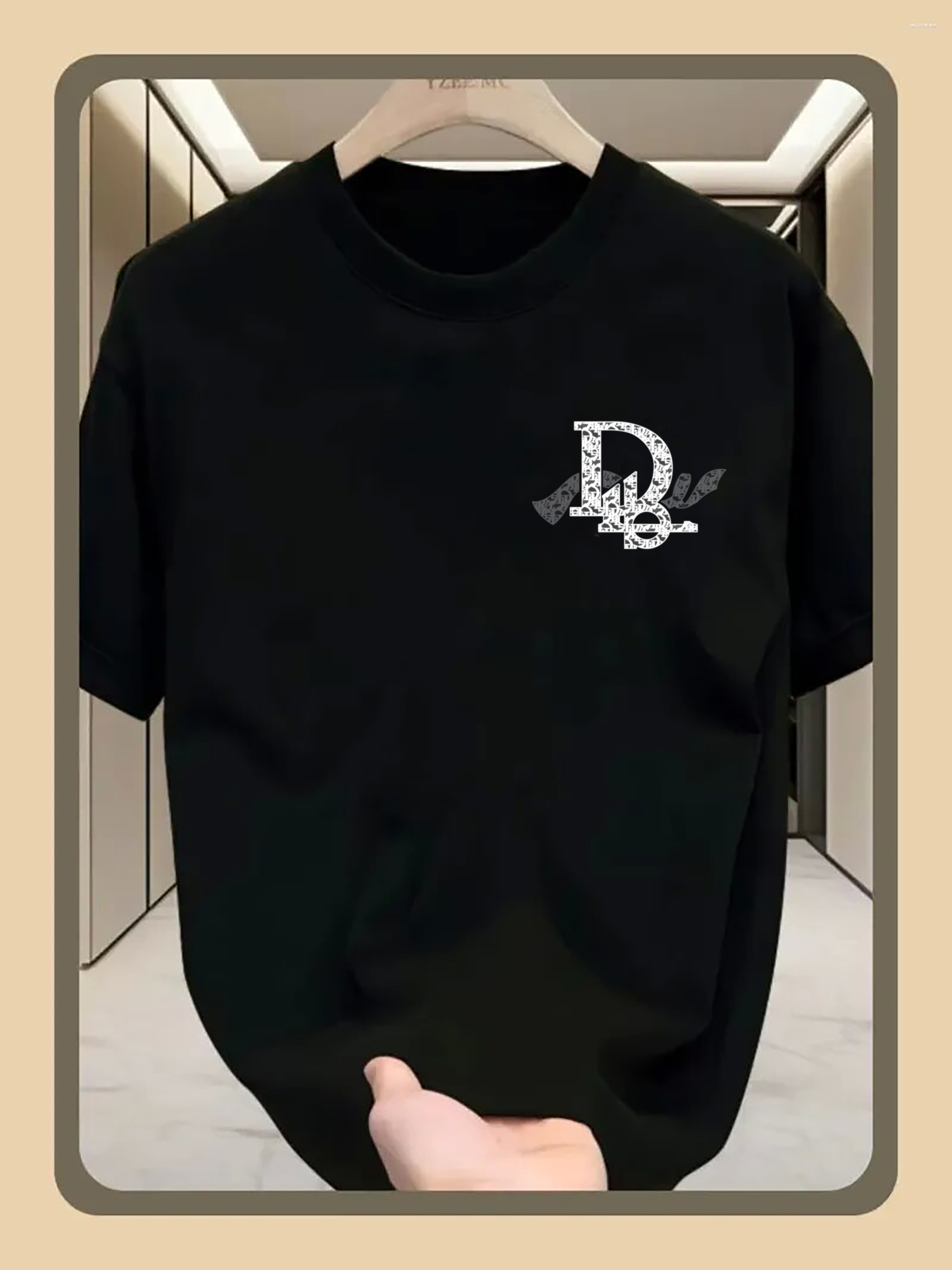 Men's T Shirts 2025 Summer Luxury Brand T-shirt Cotton Casual Flat Print Round Neck Short Sleeve And Women's Tops