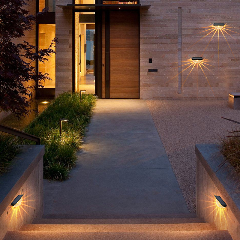 Custom Solar Step Lights - Outdoor Courtyard Decorative Wall Lamps with Automatic Night Switching