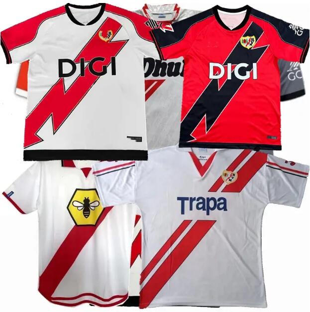 Retro 1994 95 97 98 2001 2002 Rayo Vallecano 2025 2026 Soccer Jerseys TREJO JP NTEKA LEJEUNE DE FRUTOS UNAI LOPEZ ISI MICHEL ANDREI 25 26 football men kids shirt
