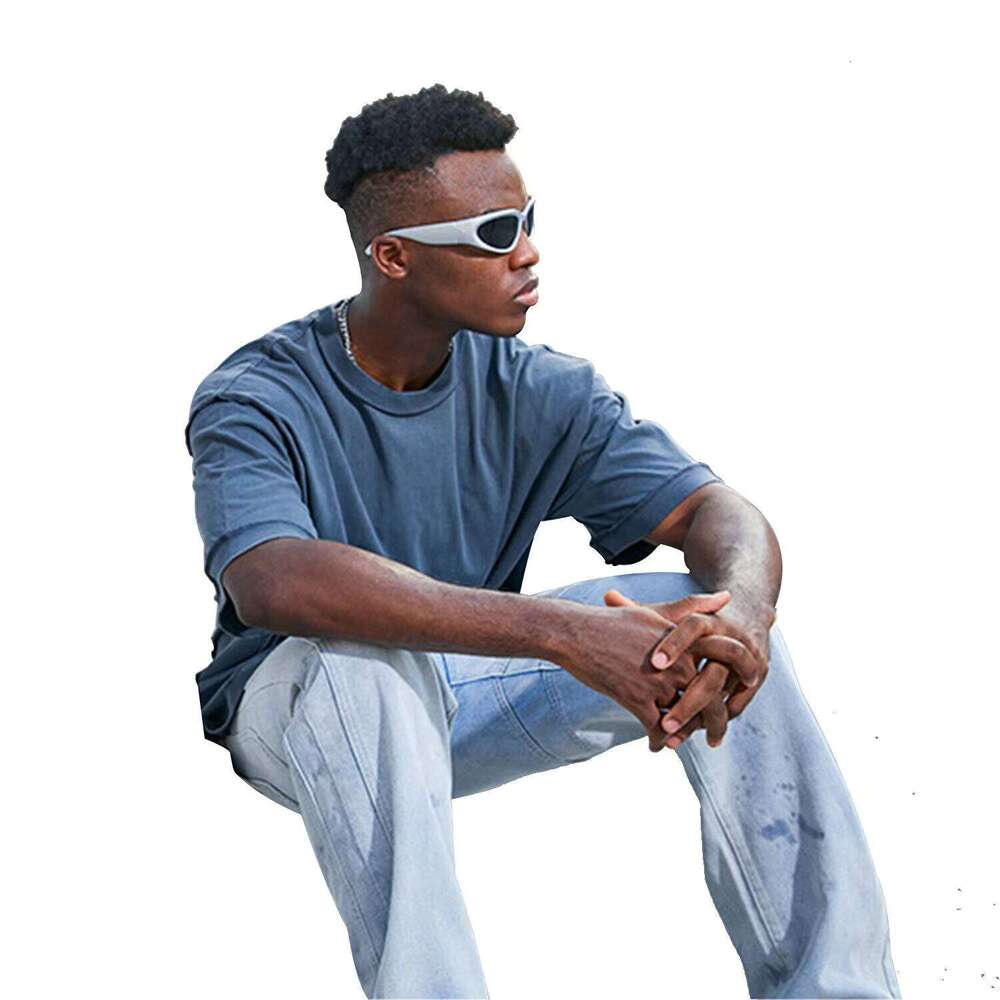 Designer Reverse Cut Unisex Luxury T-Shirt 100% Cotton Sweatshirt Oversized Streetwear Square Men's Acid Wash