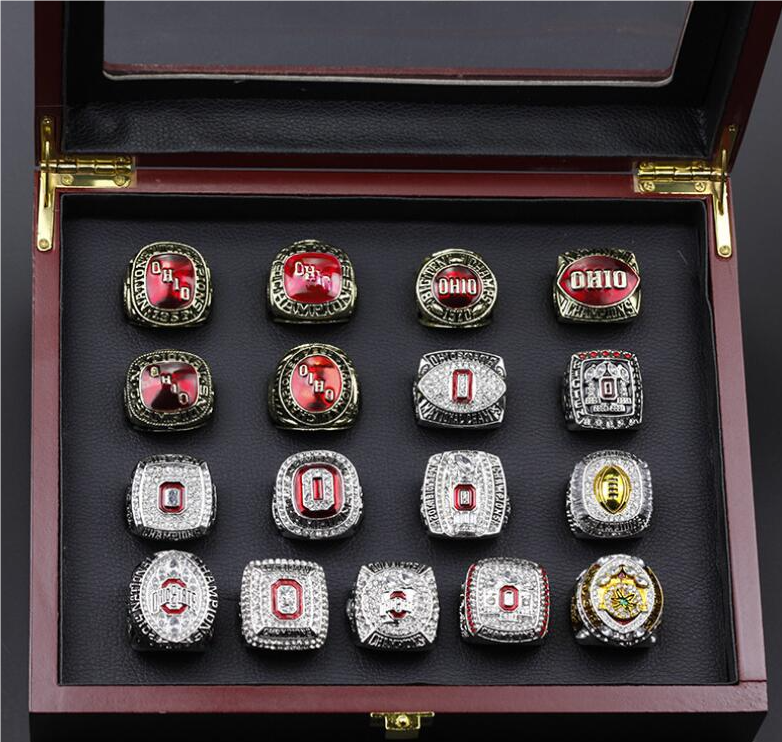 Best 17PCS Ohio State Buckeyes National Champion Championship Ring Set solid Men Fan Brithday Gift Sport Souvenir Wholesale 2024