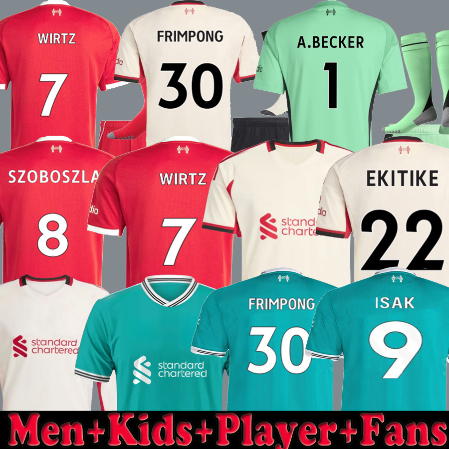 25 26 WIRTZ EkitikE soccer jerseys DIOGO J. frimpong Kerkez ISAK 2025 2026 Camiseta men kids football shirts home away MAC ALLISTER uniforms A.BECKER