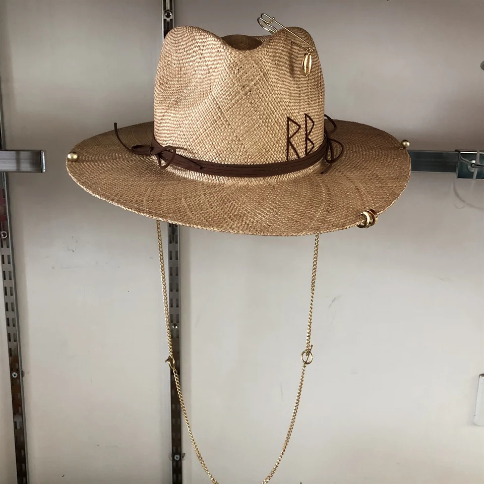 Summer straw hat DIY treasure straw hat sun hat beach hat supports various hat customization men and women hat 250901