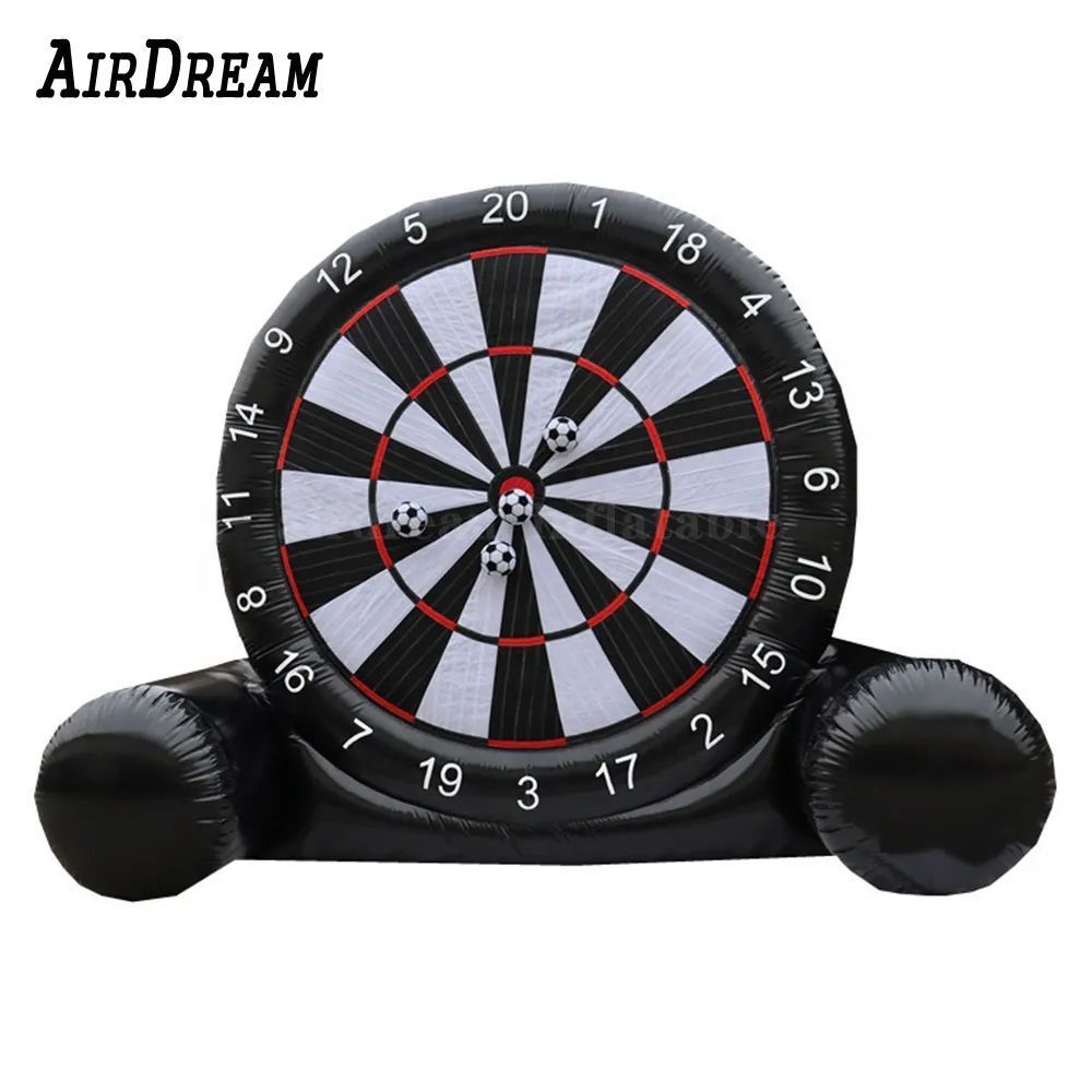 5m high (16.5ft) with 8balls High quality Customize size color inflatable footdarts dart soccer darts board game for sale