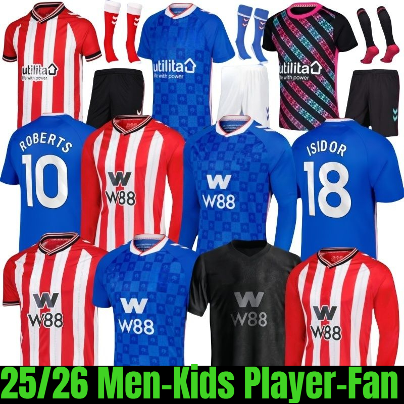 SUNDERLAND 25 26 Home Away 3rd Soccer Jerseys BALLARD BROWNE ROBERTS MAYENDA E.LE FEE LAVERY Football Shirt 2025 Men Kids Kit