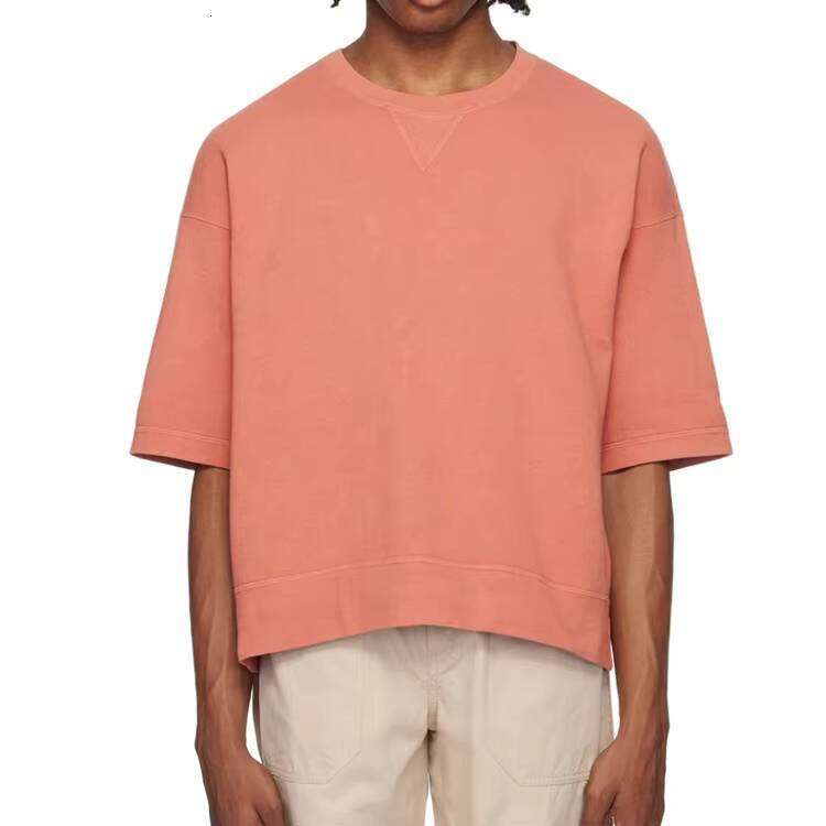 High Quality Cotton Short Sleeve Men's Shirt Logo Print Oversized Fit