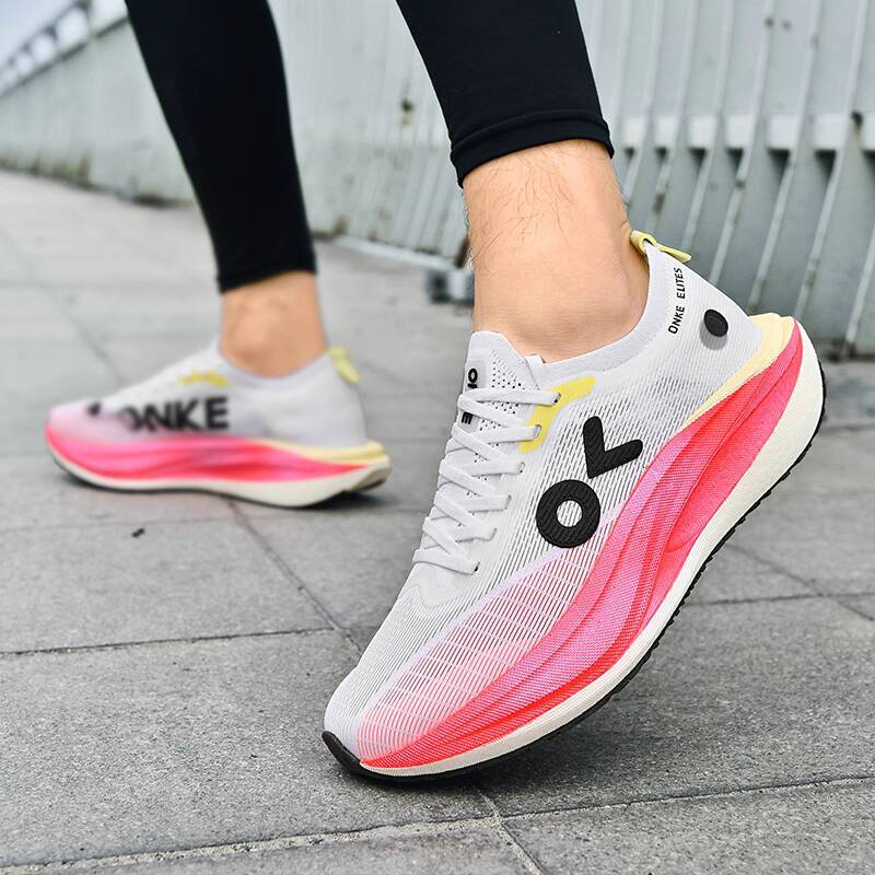 ONKE Women's Autumn Lightweight Breathabe Carbon Pate Running Men's Non-Sip Wear-Resistant Cushioning Coupe Sports Shoes Utra-Light