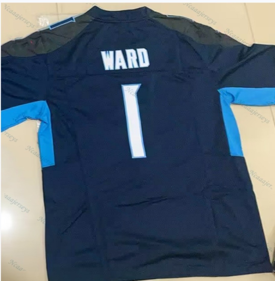 Any Name 1 Cam Ward 2025 football Jersey Will Levises Tony PollardcJeffery Simmons T'Vondre Sweat Stitched Sports Wear
