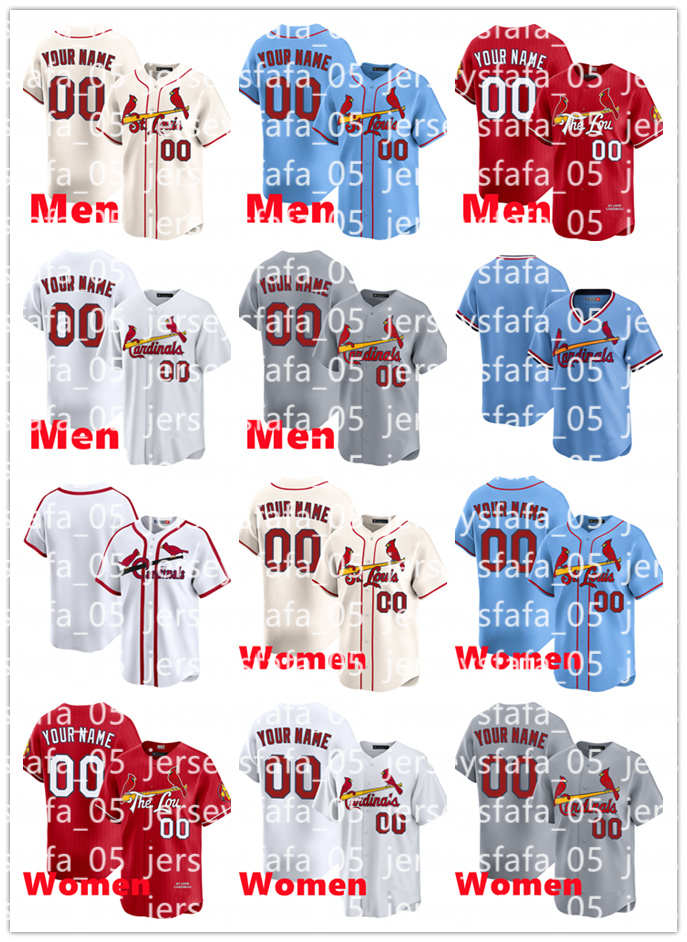 MLB Cardinals Paul Goldschmidt Willson Contreras Lars Nootbaar Sonny Gray Nolan Gorman Stan Musial Nolan Arenado Smith Men Women Youth Baseball Custom Jersey